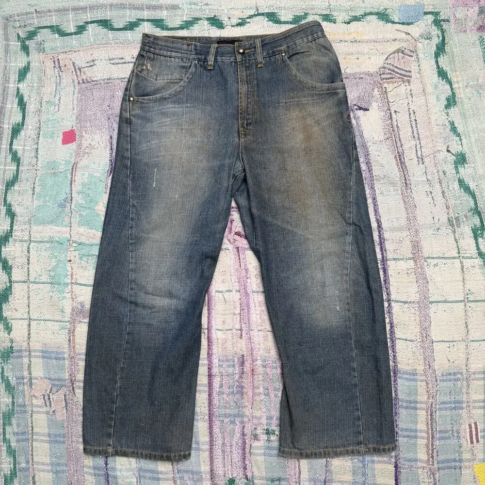 Vintage Levis Engineered Jeans Mens Blue Twisted Buckle Back One Fits 32x26.5